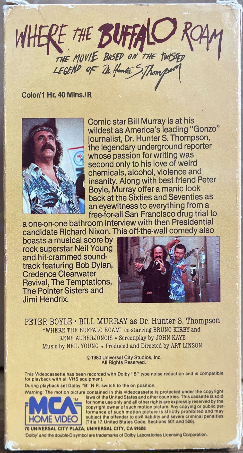 Where the Buffalo Roam VHS movie collectible [Barcode 047897550751] - Main Image 2