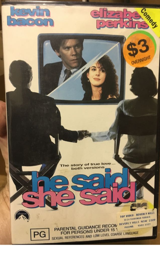 HE SAID SHE SAID VHS movie collectible - Main Image 1