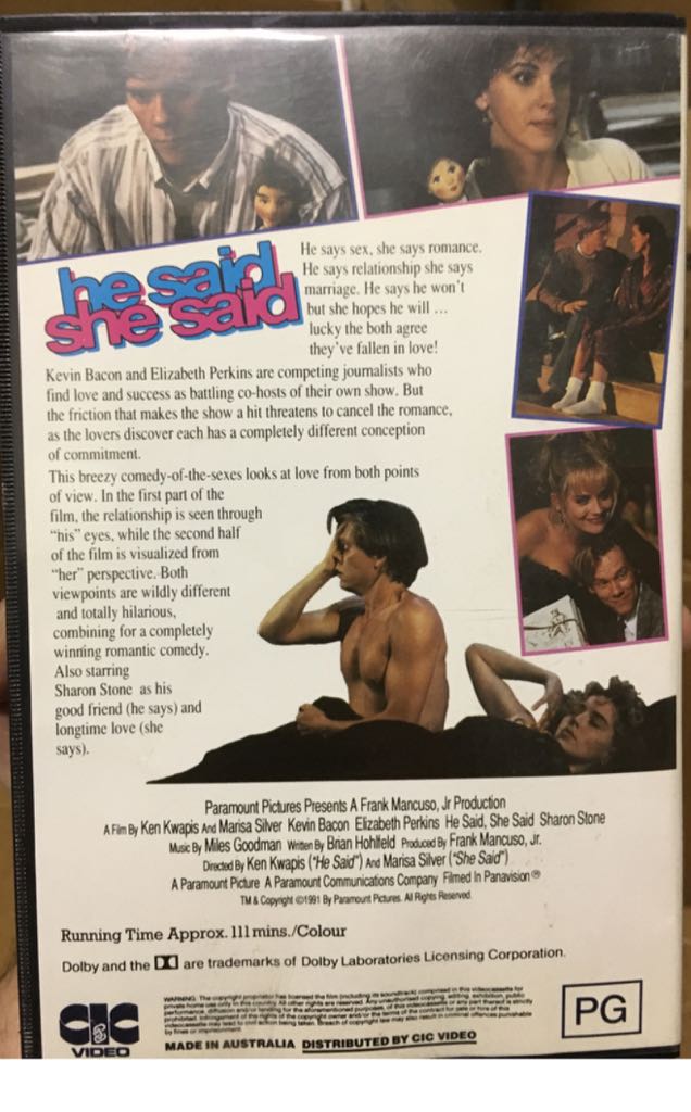 HE SAID SHE SAID VHS movie collectible - Main Image 2