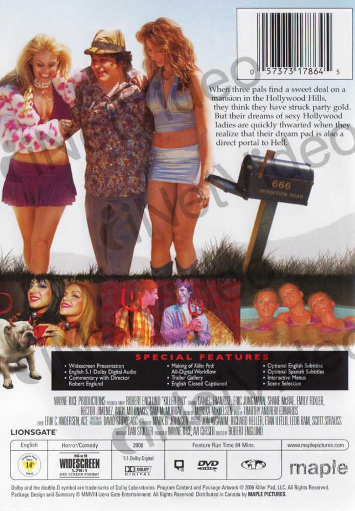 Killer Pad DVD movie collectible [Barcode 031398224495] - Main Image 3