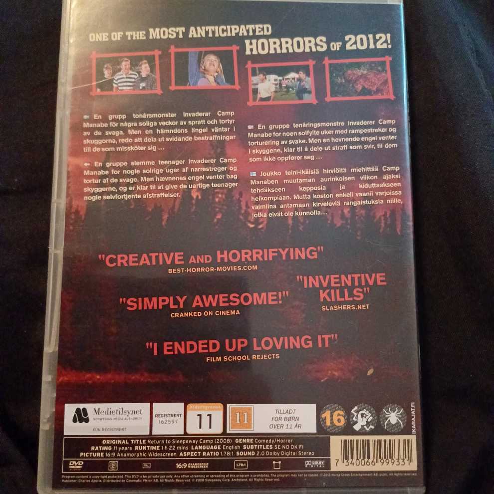 Return To Sleepaway Camp (Book 4) DVD movie collectible [Barcode 7340066999331] - Main Image 2