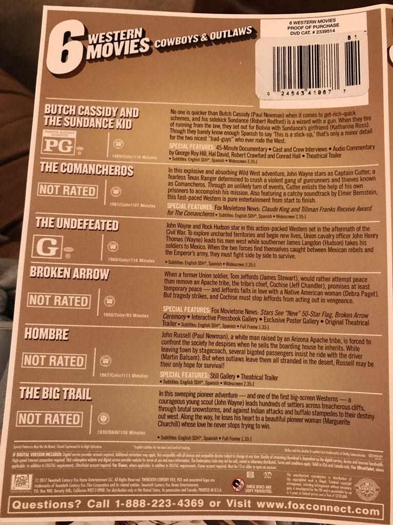 Hombre Digital Copy movie collectible [Barcode 024543042105] - Main Image 2