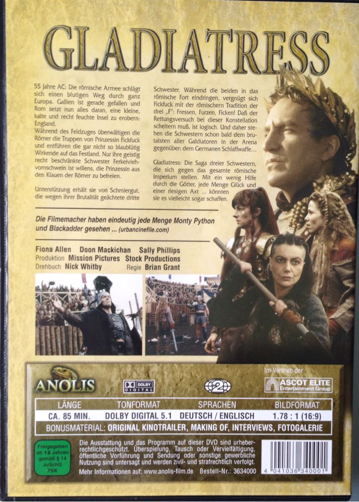 Gladiatress DVD movie collectible [Barcode 4041036340001] - Main Image 2