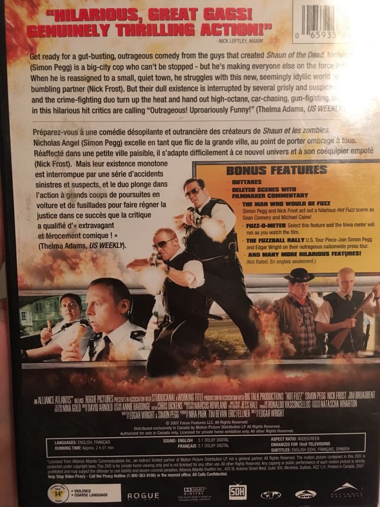 Hot Fuzz DVD movie collectible [Barcode 065935806004] - Main Image 2