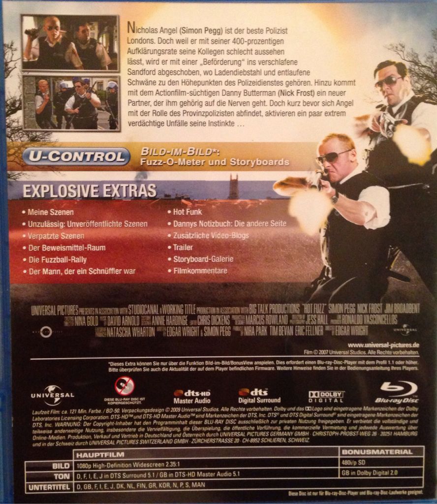 Hot Fuzz Blu-ray movie collectible [Barcode 5050582739596] - Main Image 2
