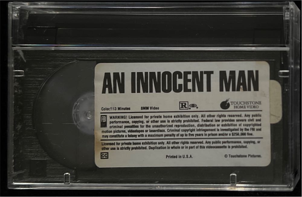 An Innocent Man VHS movie collectible [Barcode 012257910032] - Main Image 3