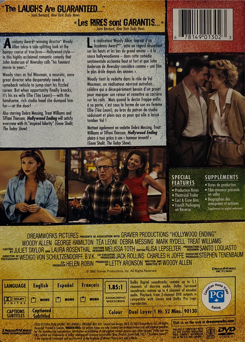 Hollywood Ending. DVD movie collectible [Barcode 678149013023] - Main Image 4