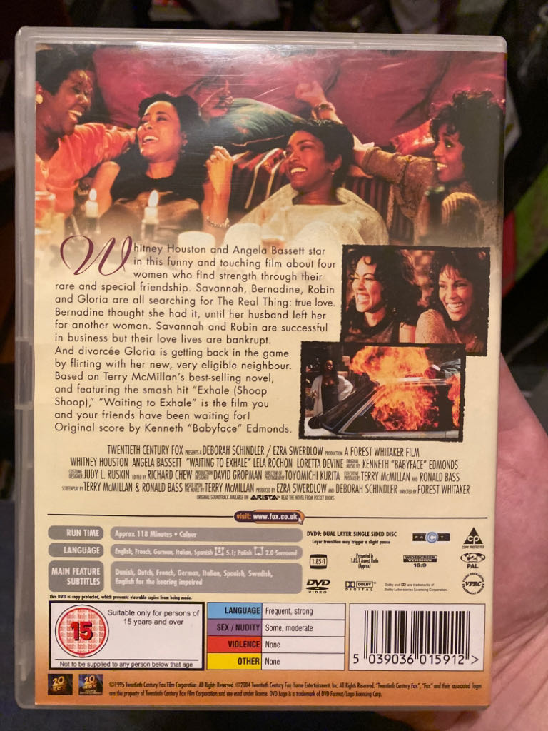Waiting To Exhale (S) DVD movie collectible [Barcode 5039036015912] - Main Image 2