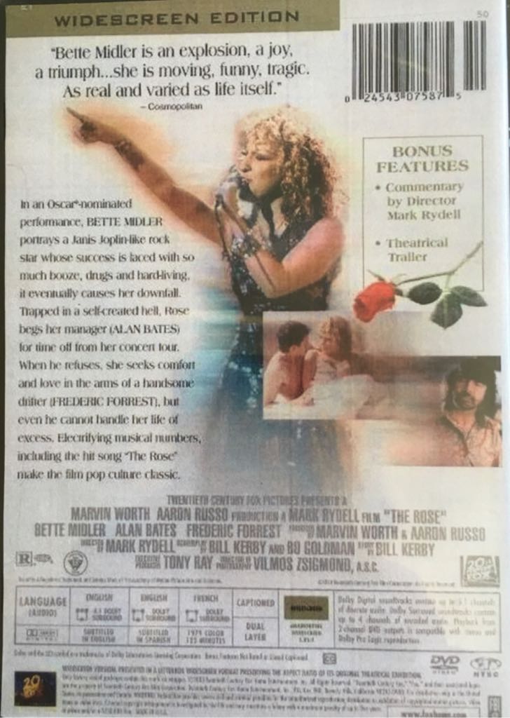 The Rose DVD movie collectible [Barcode 024543075875] - Main Image 2