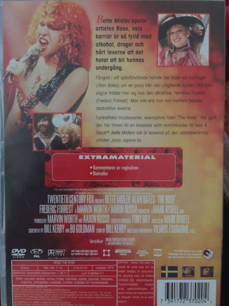 The Rose Laser Disc movie collectible [Barcode 7391772370204] - Main Image 2