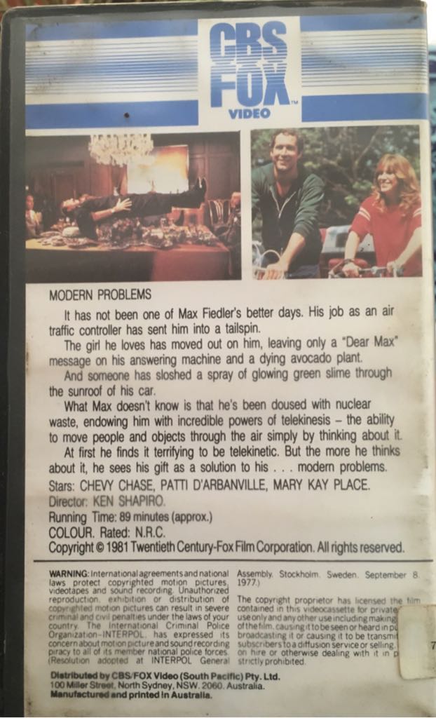 Modern Problems VHS movie collectible - Main Image 2