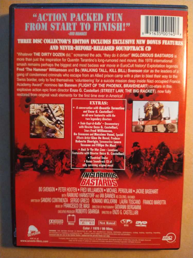 Inglorious Bastards, The DVD movie collectible [Barcode 891635001407] - Main Image 2