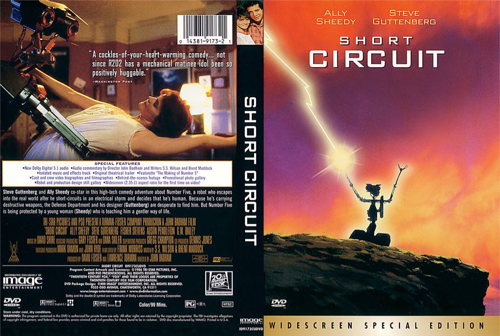 Short Circuit 1 DVD movie collectible [Barcode 014321006184] - Main Image 2