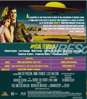 Forbidden Planet Blu-ray movie collectible [Barcode 5051892018722] - Main Image 2