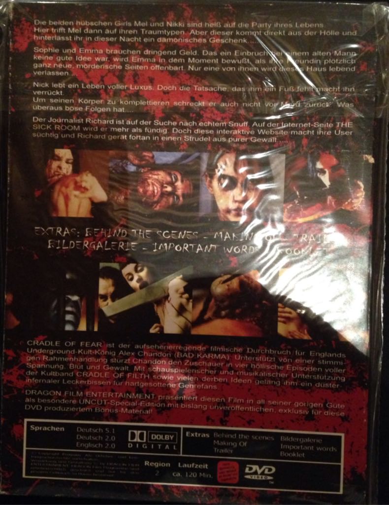 Cradle Of Fear Digital Copy movie collectible [Barcode 9783540650249] - Main Image 2