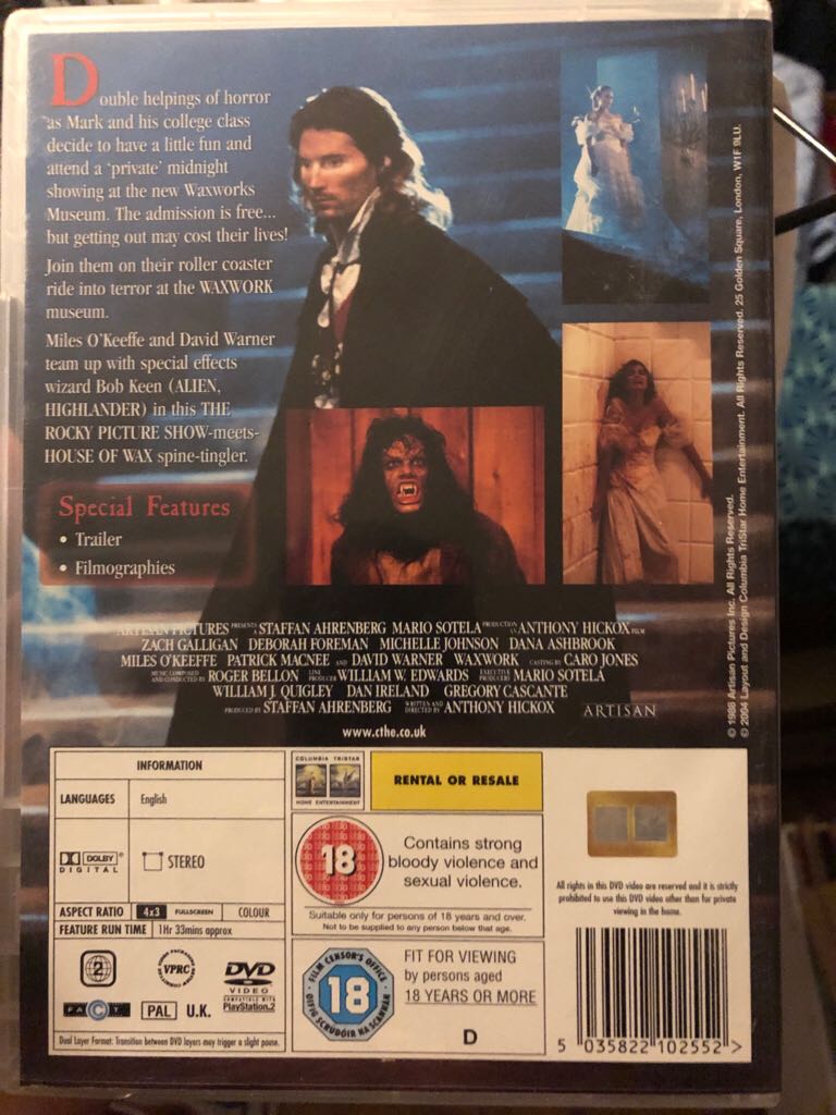 Waxwork Digital Copy movie collectible [Barcode 5035822102552] - Main Image 2