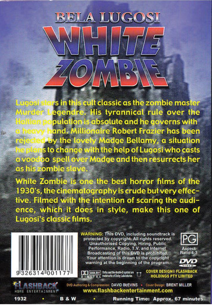 White Zombie DVD movie collectible [Barcode 5050457622992] - Main Image 2