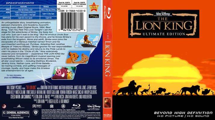 Lion King Blu-ray movie collectible - Main Image 2