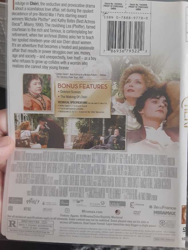 Cheri DVD movie collectible [Barcode 786936793222] - Main Image 2