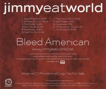 Bleed American - Jimmy Eat World (CD - 46) music collectible [Barcode 600445033429] - Main Image 2