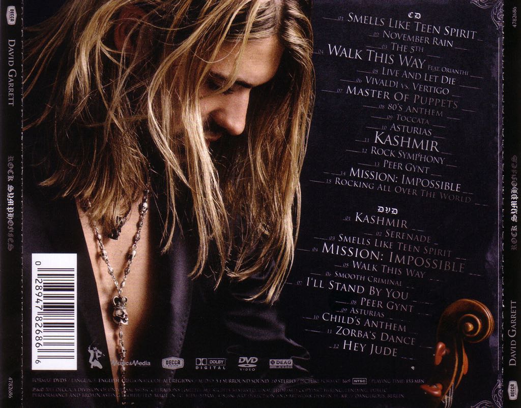 Rock Symphonies - Garrett, David (CD - 49) music collectible [Barcode 028947826453] - Main Image 2