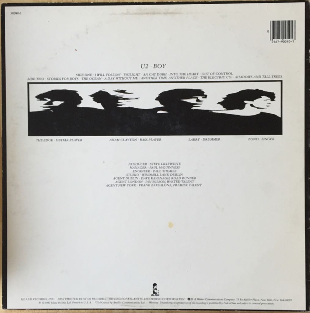 Boy (MP3) - U2 (MP3 - 43) music collectible [Barcode 075679004017] - Main Image 2
