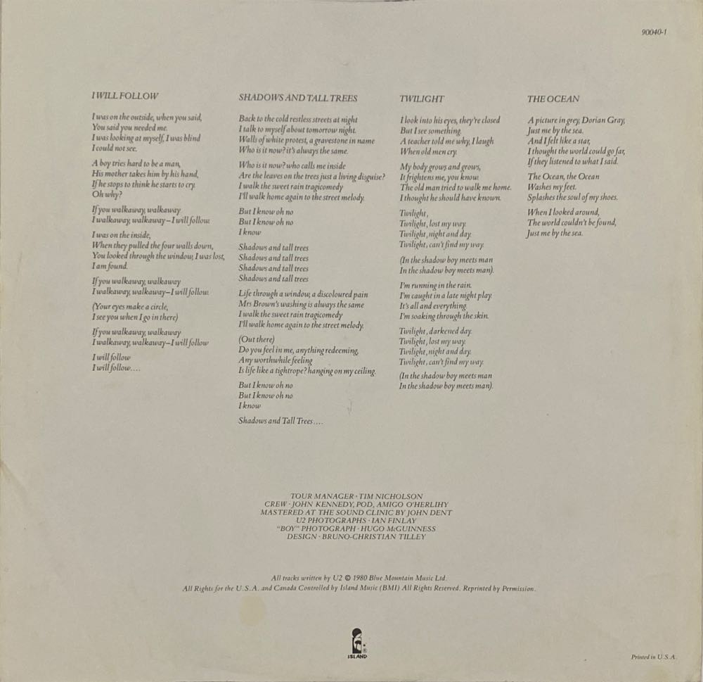 Boy (MP3) - U2 (MP3 - 43) music collectible [Barcode 075679004017] - Main Image 4