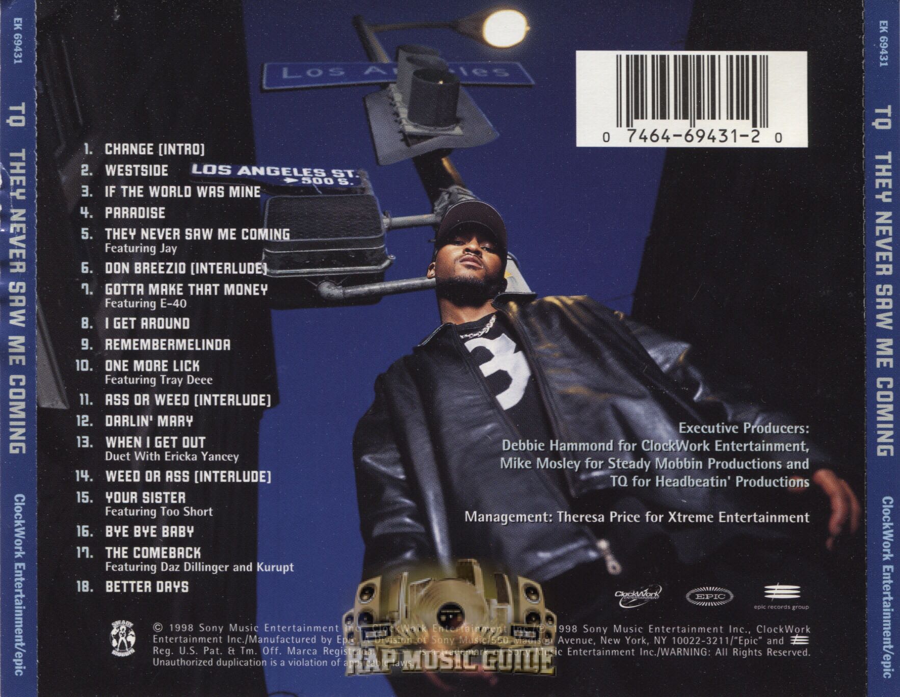 They Never Saw Me Coming - TQ (CD - 66) music collectible [Barcode 5099749140325] - Main Image 2