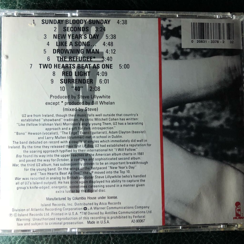 War (Remastered) (MP3) - U2 (MP3 - 43) music collectible [Barcode 020831337823] - Main Image 2