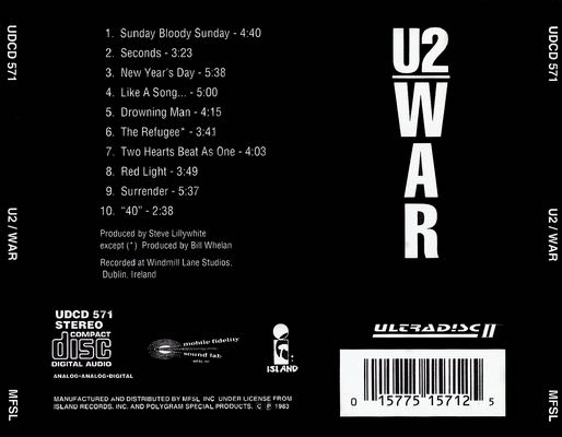War - U2 (CD - 43) music collectible - Main Image 2
