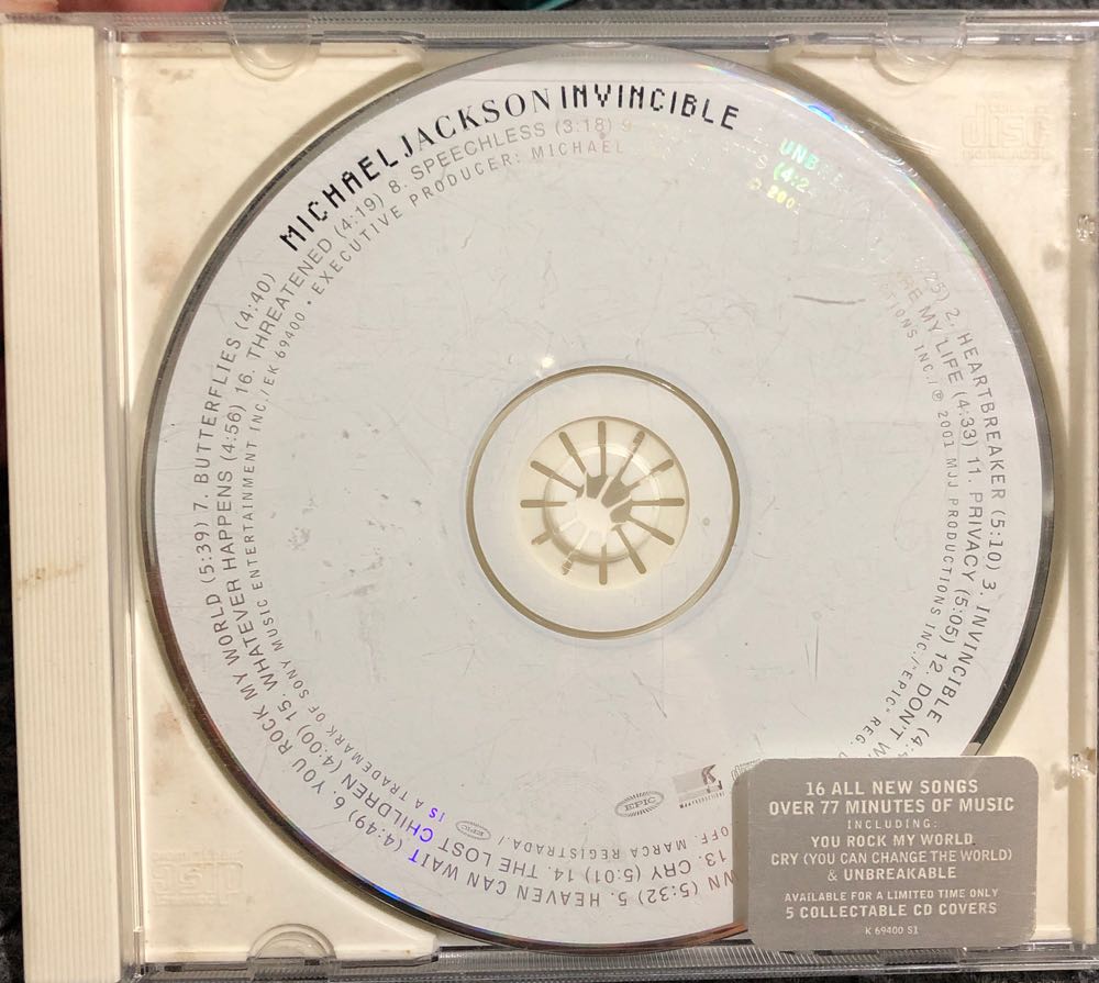 Invincible - Jackson Michael (12” - 77:07) music collectible [Barcode 074646940020] - Main Image 3
