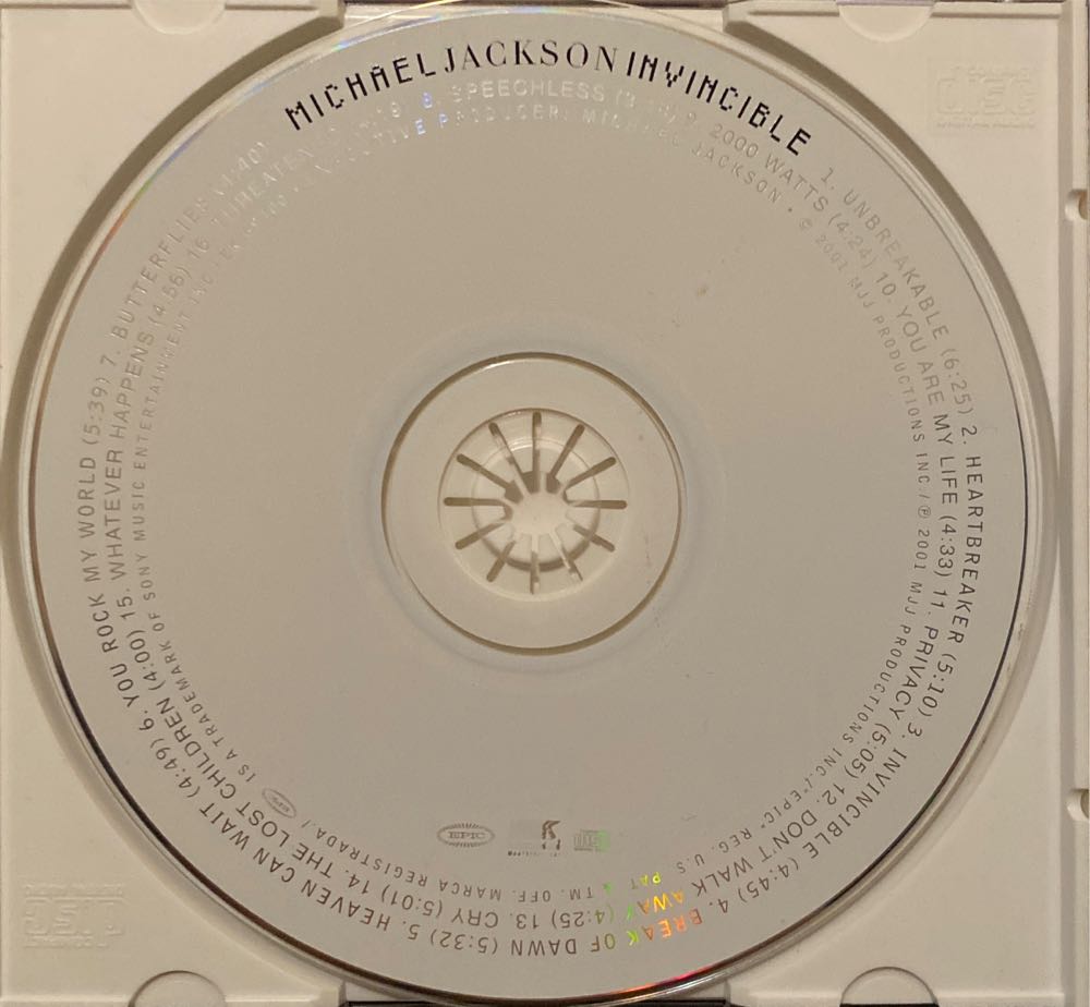 Invincible - Jackson Michael (12” - 77:07) music collectible [Barcode 074646940020] - Main Image 4