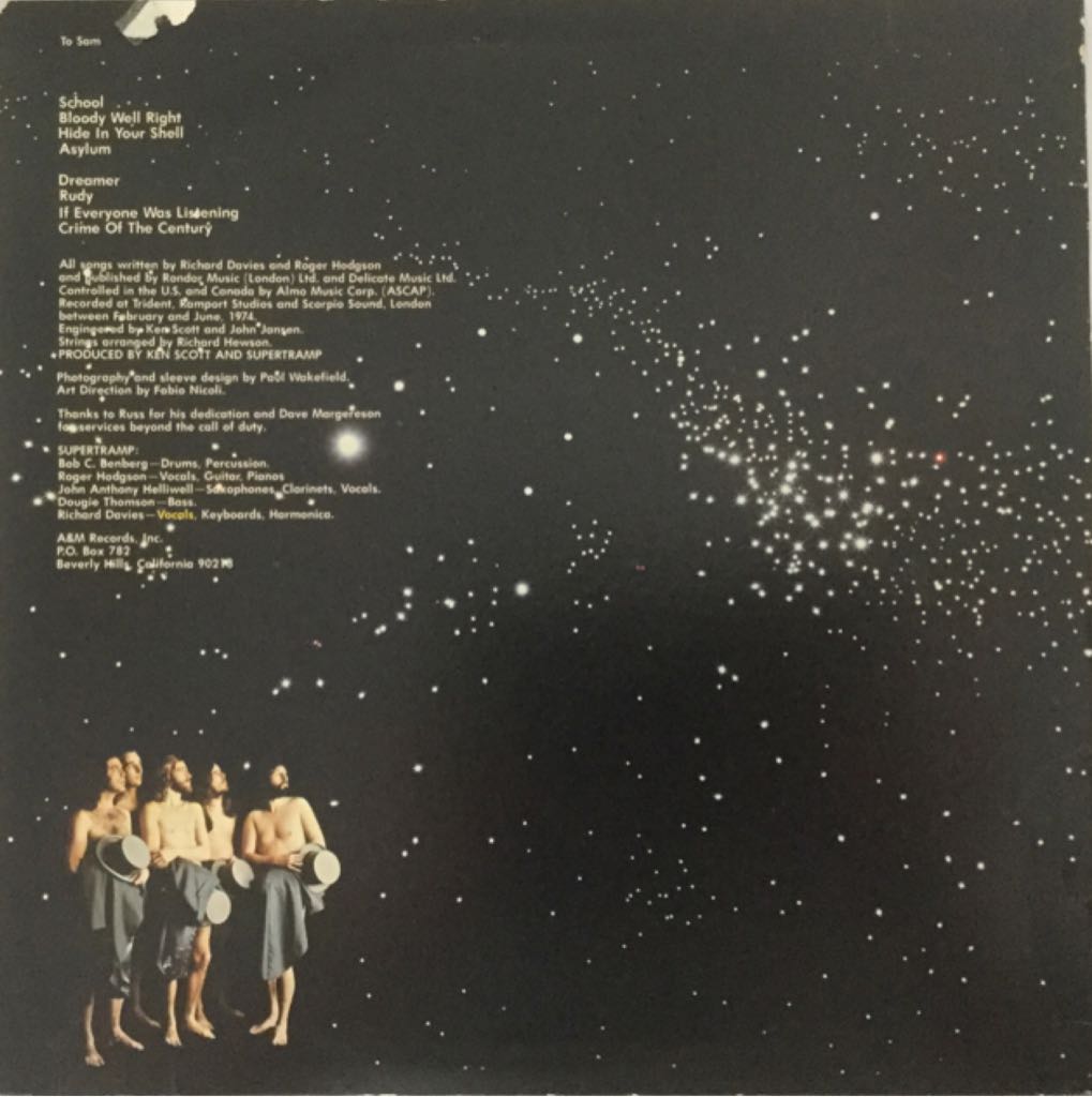 Crime Of The Century - Supertramp (CD - 44) music collectible [Barcode 075021364714] - Main Image 2