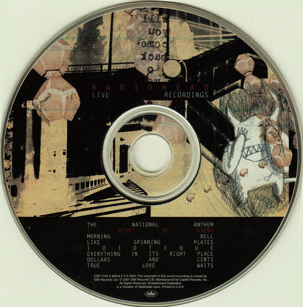 Live recordings - Radiohead (CD - 38) music collectible [Barcode 724353661625] - Main Image 4