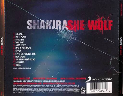 She Wolf - Shakira (CD) music collectible [Barcode 886976169527] - Main Image 2