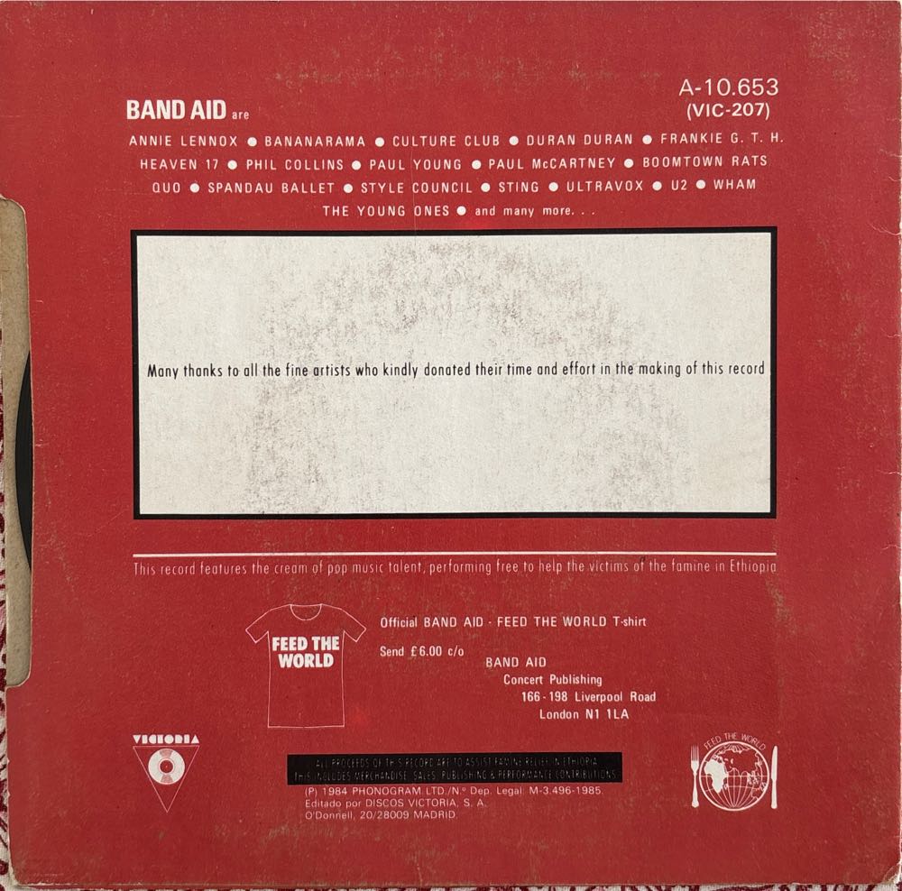 Do They Know It’s Christmas? - Band Aid (7” - 8) music collectible [Barcode 042288050278] - Main Image 2