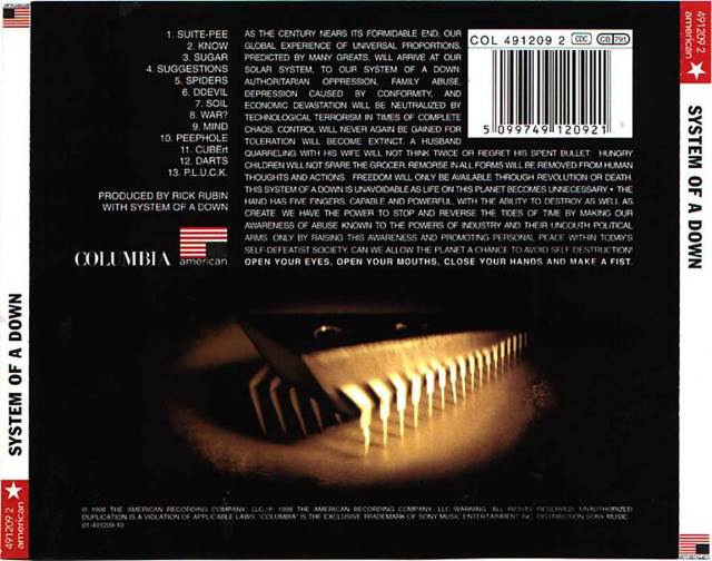 System Of A Down - System Of A Down (CD - 40) music collectible [Barcode 5099749120921] - Main Image 2