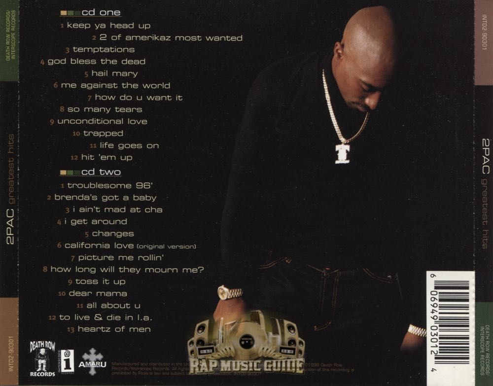 2Pac (1998) - Greatest Hits - 2pac (CD) music collectible [Barcode 606949030728] - Main Image 2