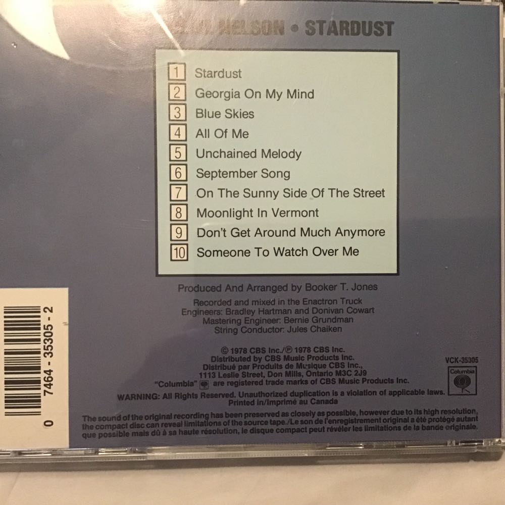 Stardust - Nelson, Willie (CD) music collectible [Barcode 074643530521] - Main Image 2