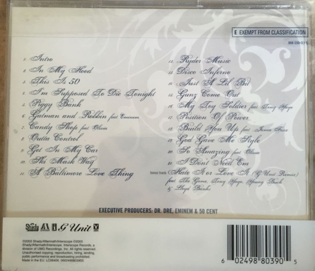 The Massacre - 50 Cent (CD) music collectible [Barcode 602498803905] - Main Image 2