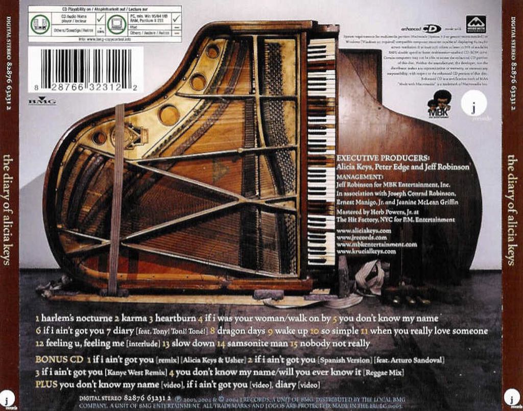 Diary Of Alicia Keys, The - Alicia Keys (CD - 57) music collectible [Barcode 828766323122] - Main Image 2