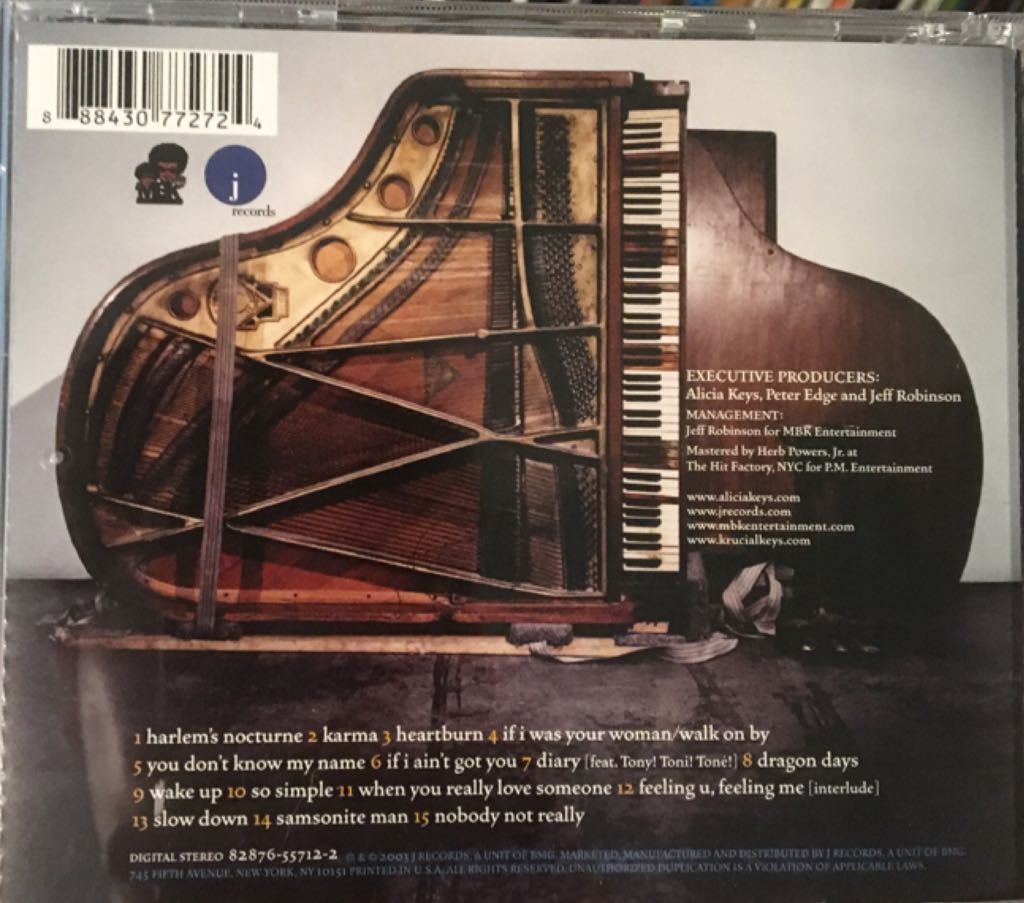 Alicia Keys - The Diary Of Alicia Keys - Keys, Alicia (CD) music collectible [Barcode 888430772724] - Main Image 2