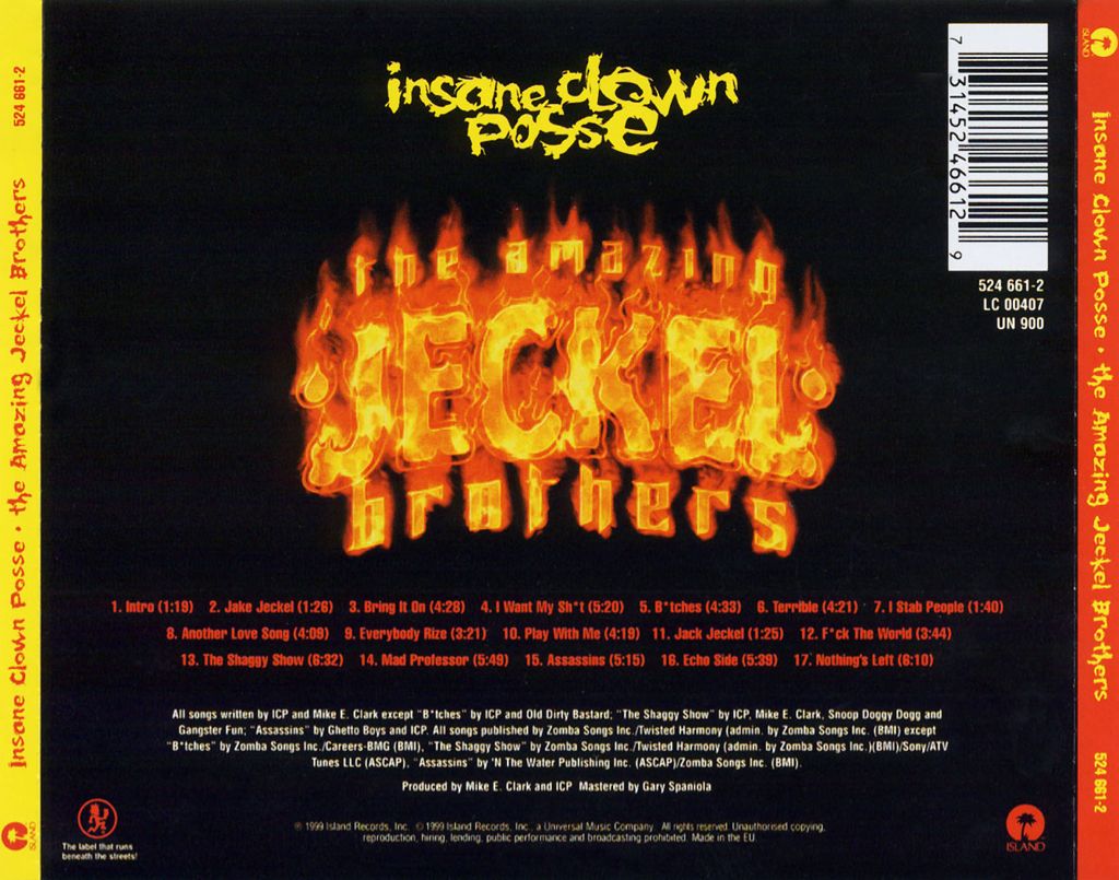 Amazing Jeckel Brothers, The - Insane Clown Posse (CD) music collectible [Barcode 731452465924] - Main Image 2