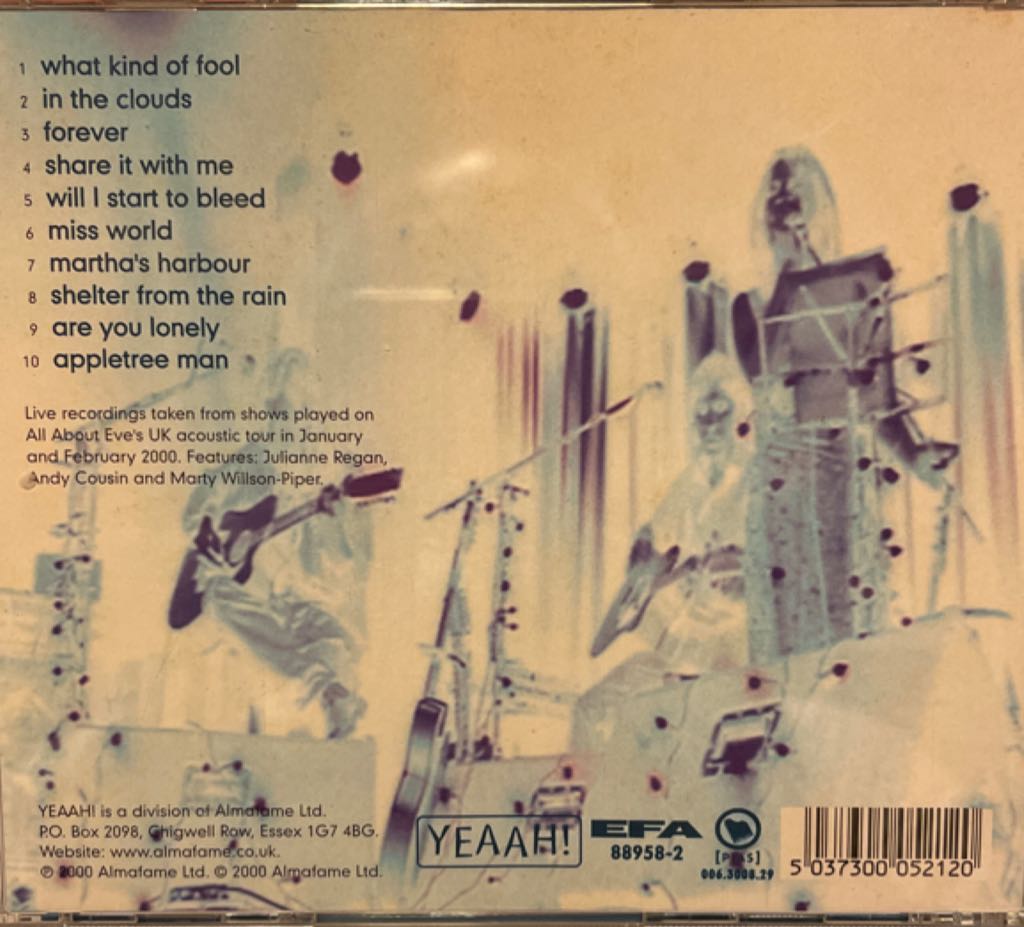 Fairy Light Nights - Live Acoustic - All About Eve (CD - 45) music collectible [Barcode 5037300052120] - Main Image 2