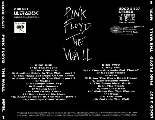 Wall, The - Pink Floyd (CD) music collectible [Barcode 015775253728] - Main Image 2