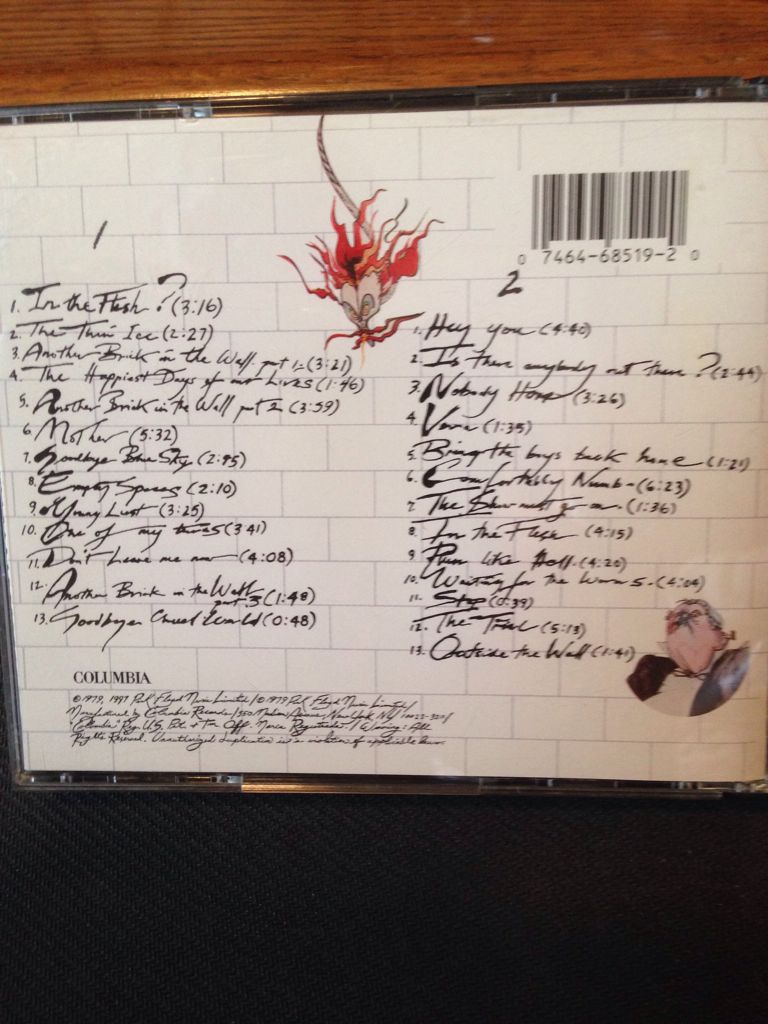 The Wall - Pink Floyd (CD - 81) music collectible [Barcode 074646851920] - Main Image 2