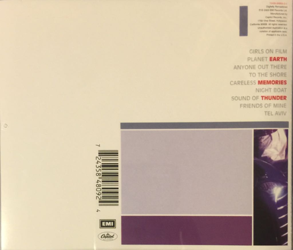 Duran Duran - Duran Duran (CD - 44) music collectible [Barcode 724358480924] - Main Image 2