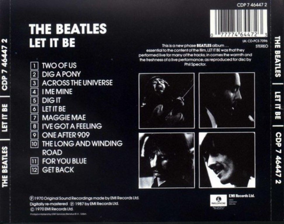 Let It Be - Beatles, The (CD) music collectible [Barcode 081227993658] - Main Image 3