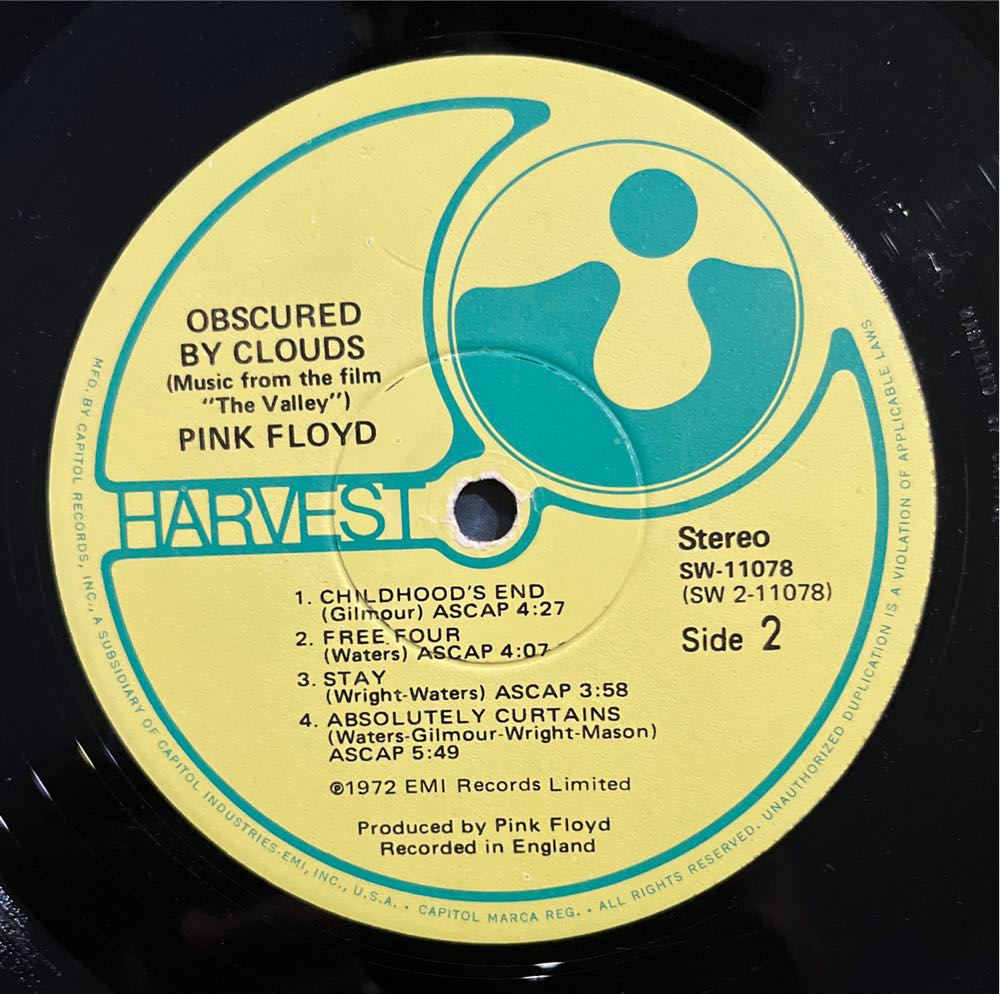 Obscured By Clouds - Pink Floyd (12” - 4030) music collectible - Main Image 4