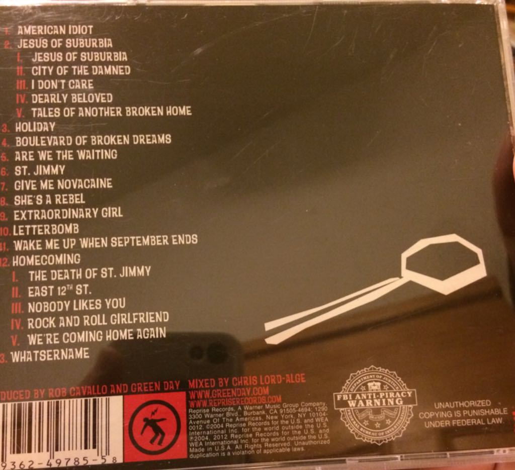 Green Day: American Idiot - Green Day (CD - 58) music collectible [Barcode 093624978558] - Main Image 2